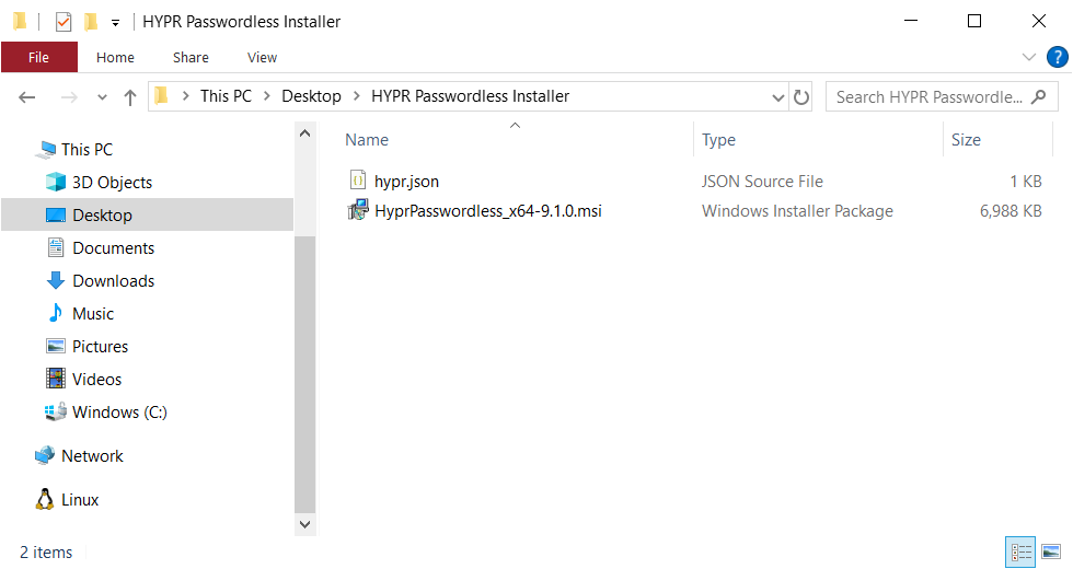 Extract installer package