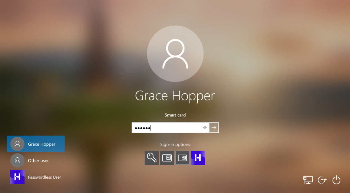 Tap security key
