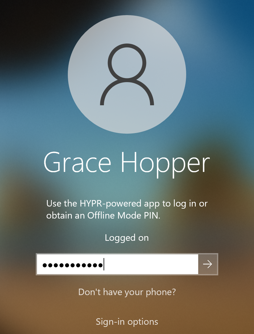 RDP login prompt